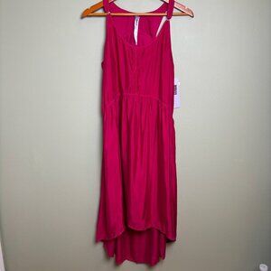 WILT‎ Womens Holiday Party Midi Dress Size S Pink High Low Flowy Feminine Flirty